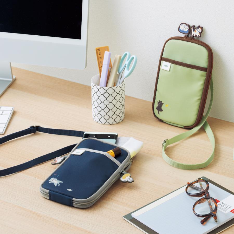 LIHIT LAB.＜リヒトラブ＞ にゃんシーン ショルダーポーチ チャコールブラック A2225-24 | LIHIT LAB. | 02