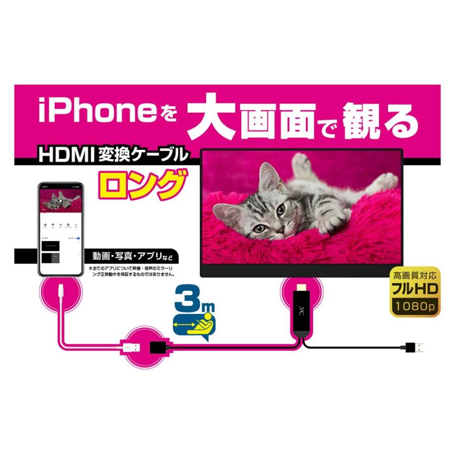 カシムラ kashimura HDMI変換ケーブル iPhone専用 3m KD-224 | ブランド登録なし | 04
