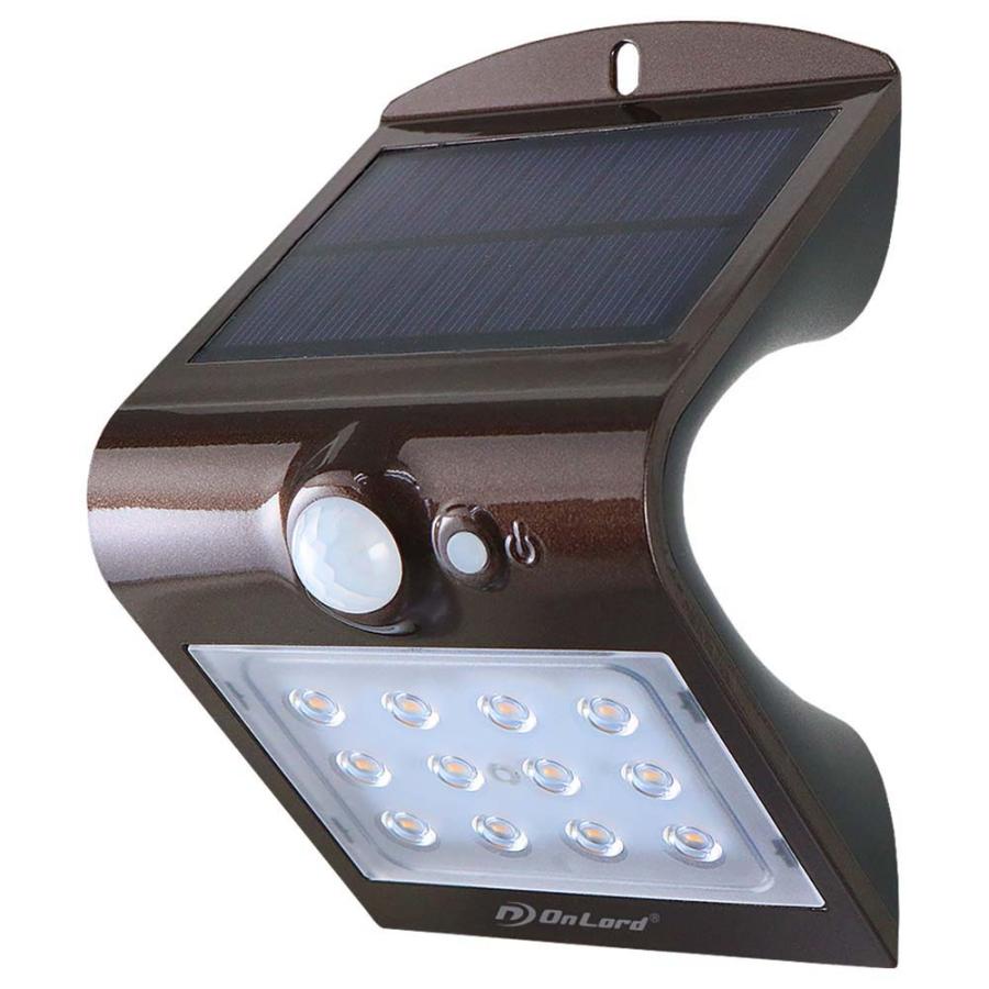 オンスクエア ソーラー充電式 センサーウォールライト OL-305D | ブランド登録なし