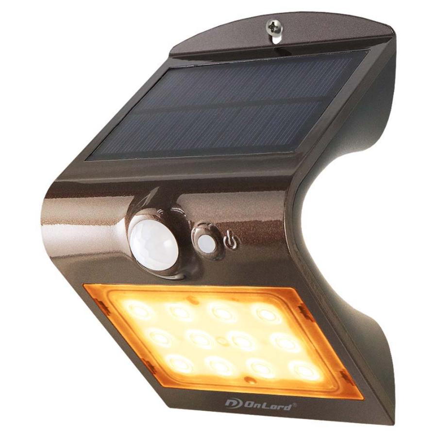 オンスクエア ソーラー充電式 センサーウォールライト OL-305D | ブランド登録なし | 01