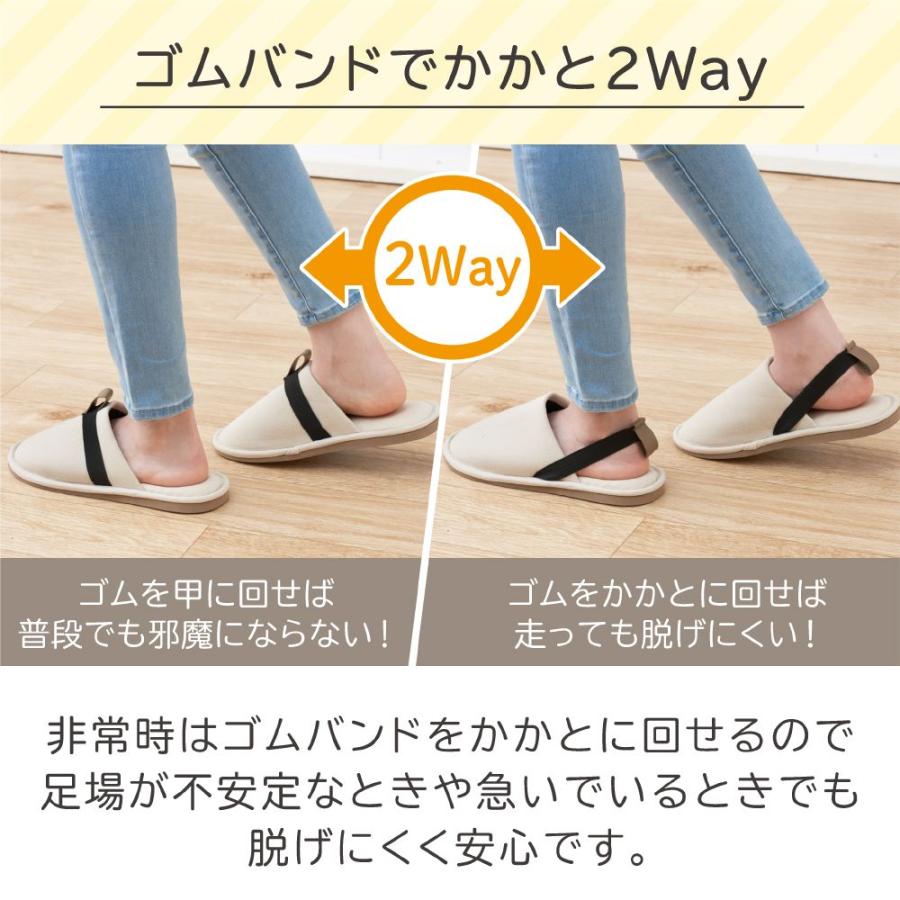 キングジム＜KING JIM＞ 日常で使える防災スリッパ Mサイズ ベージュ SLP30-M 災害 非常用 地震 災害 防災 | KING JIM | 05