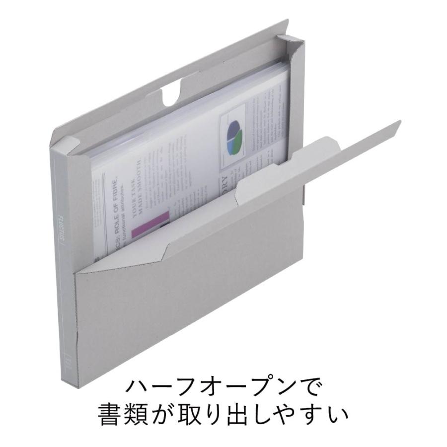 キングジム KINGJIM ケースファイルハーフ 2冊入り フラクタス グレー A4 4153-2-GY | KING JIM | 04