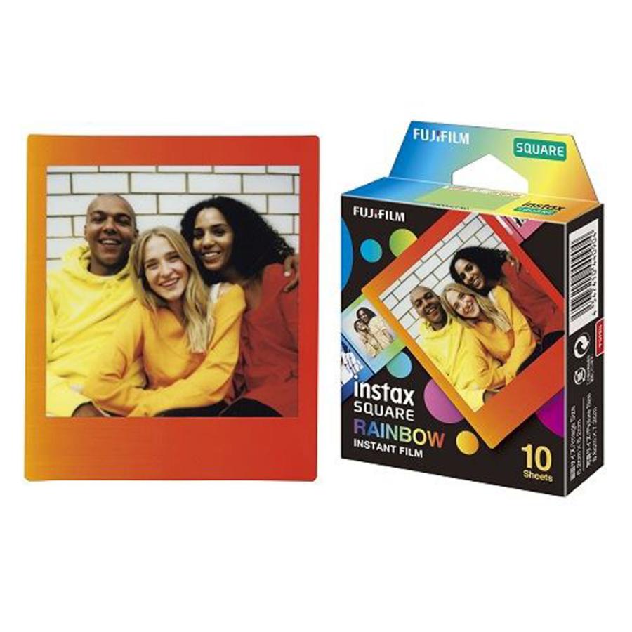 【欠品中:納期未定 入荷次第発送】FUJIFILM 富士フィルム チェキスクエア用フィルム レインボー RAINBOW 10枚入り 16671320 | FUJIFILM | 01
