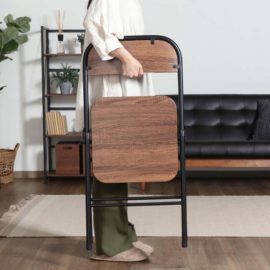 不二貿易 折りたたみチェア アロン ブラウン 2脚セット 73633 | 不二貿易 | 15