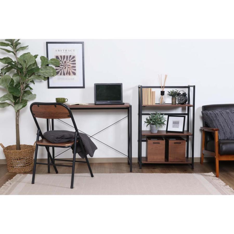 不二貿易 折りたたみシェルフ アロン3段 ブラウン 73638 | 不二貿易 | 11