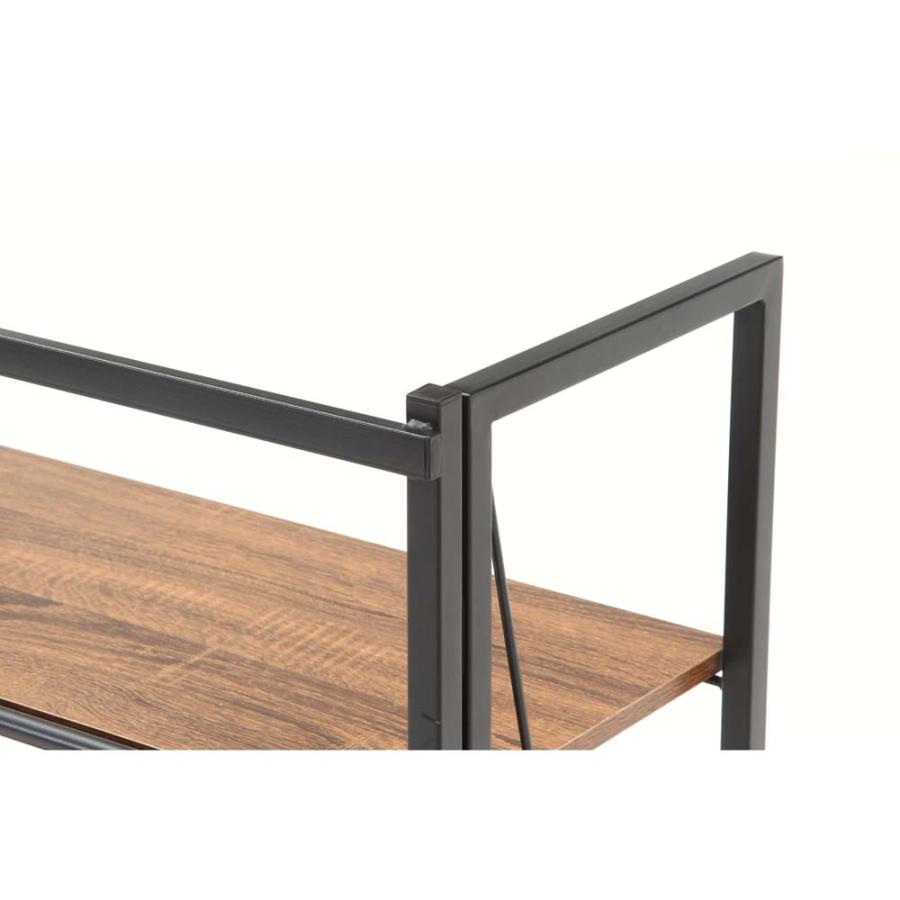 不二貿易 折りたたみシェルフ アロン3段 ブラウン 73638 | 不二貿易 | 07