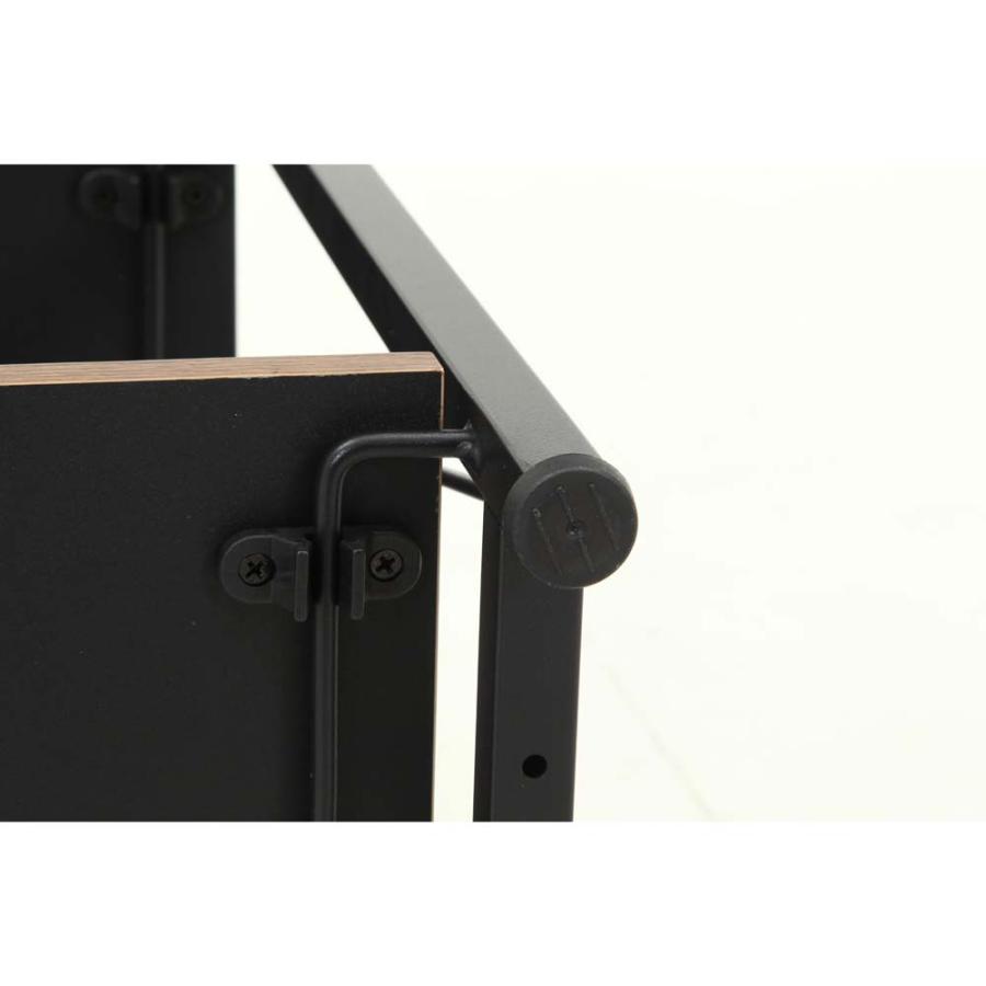 不二貿易 折りたたみシェルフ アロン3段 ブラウン 73638 | 不二貿易 | 08