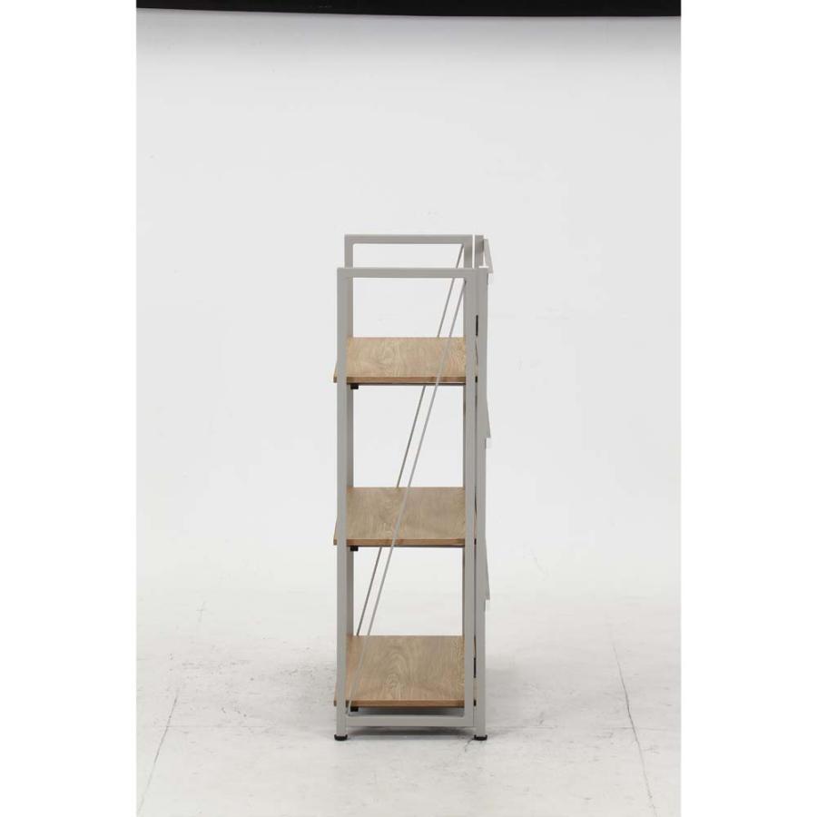 不二貿易 折りたたみシェルフ アロン3段 ナチュラル 73639 | 不二貿易 | 01