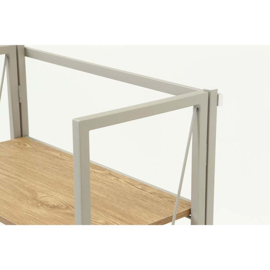 不二貿易 折りたたみシェルフ アロン3段 ナチュラル 73639 | 不二貿易 | 09