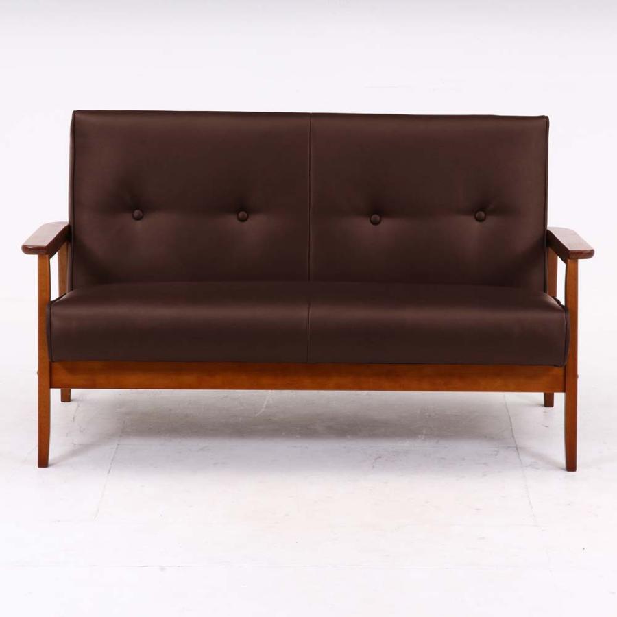 【欠品中：11月下旬入荷予定】不二貿易 バイキャストPUソファ ミート 2P ライトブラウン 73762 | 不二貿易 | 01