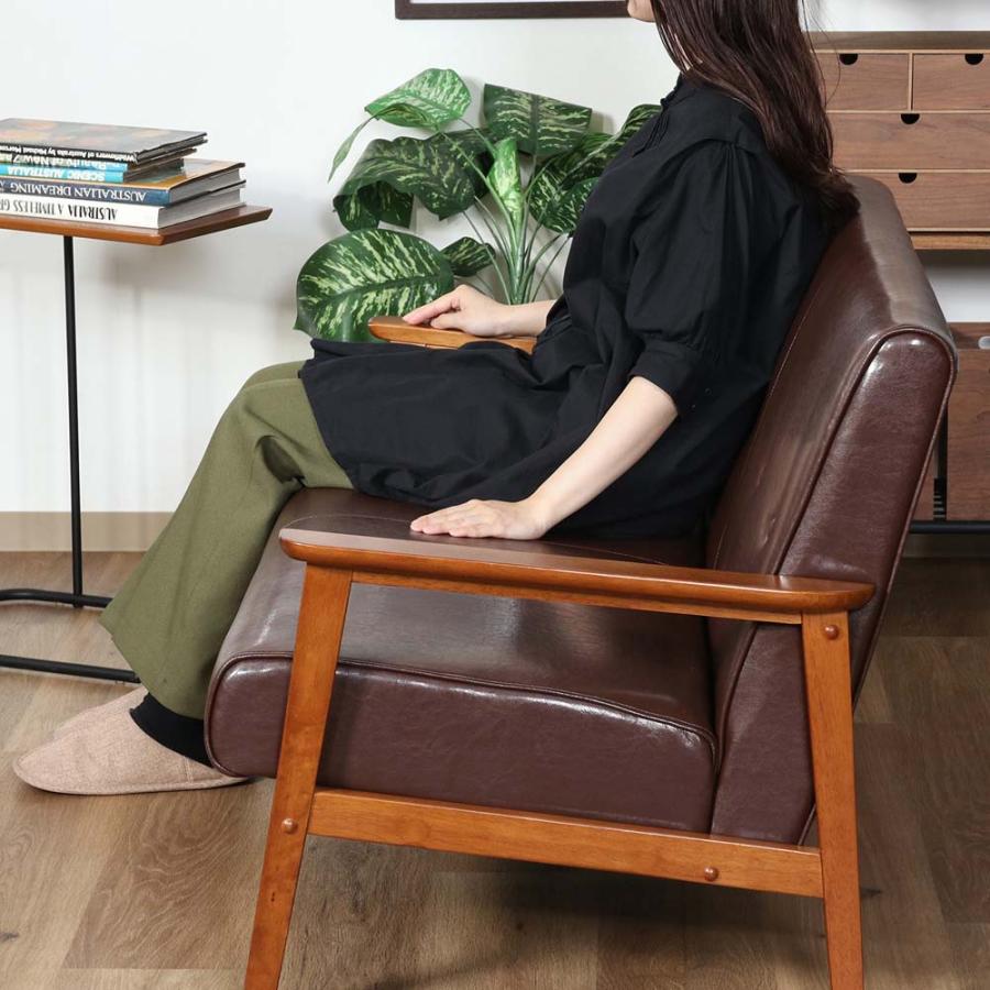 【欠品中：11月下旬入荷予定】不二貿易 バイキャストPUソファ ミート 2P ライトブラウン 73762 | 不二貿易 | 04