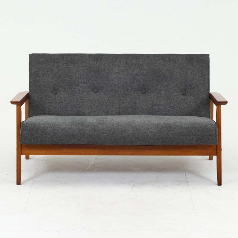 不二貿易 厚手ファブリックソファ ミート 2P グレー 73763 | 不二貿易 | 01