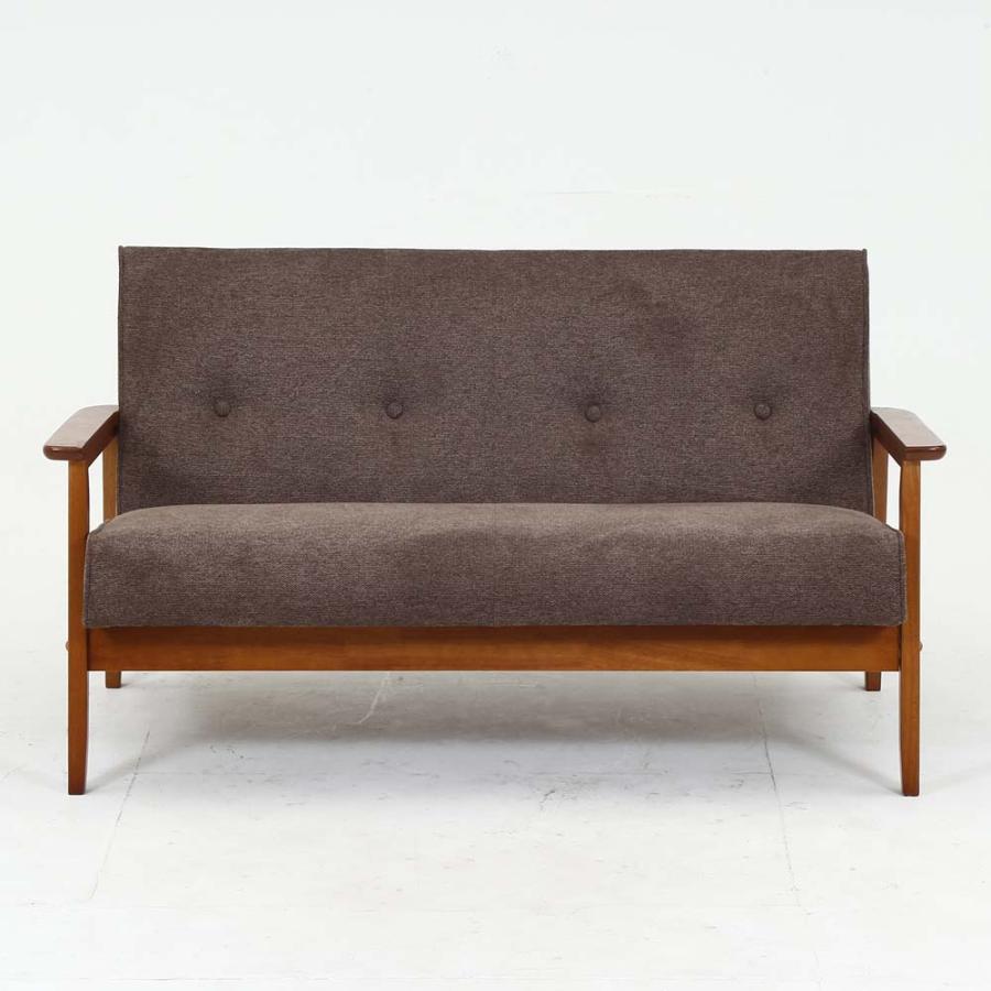 不二貿易 厚手ファブリックソファ ミート 2P ブラウン 73764 | 不二貿易 | 01