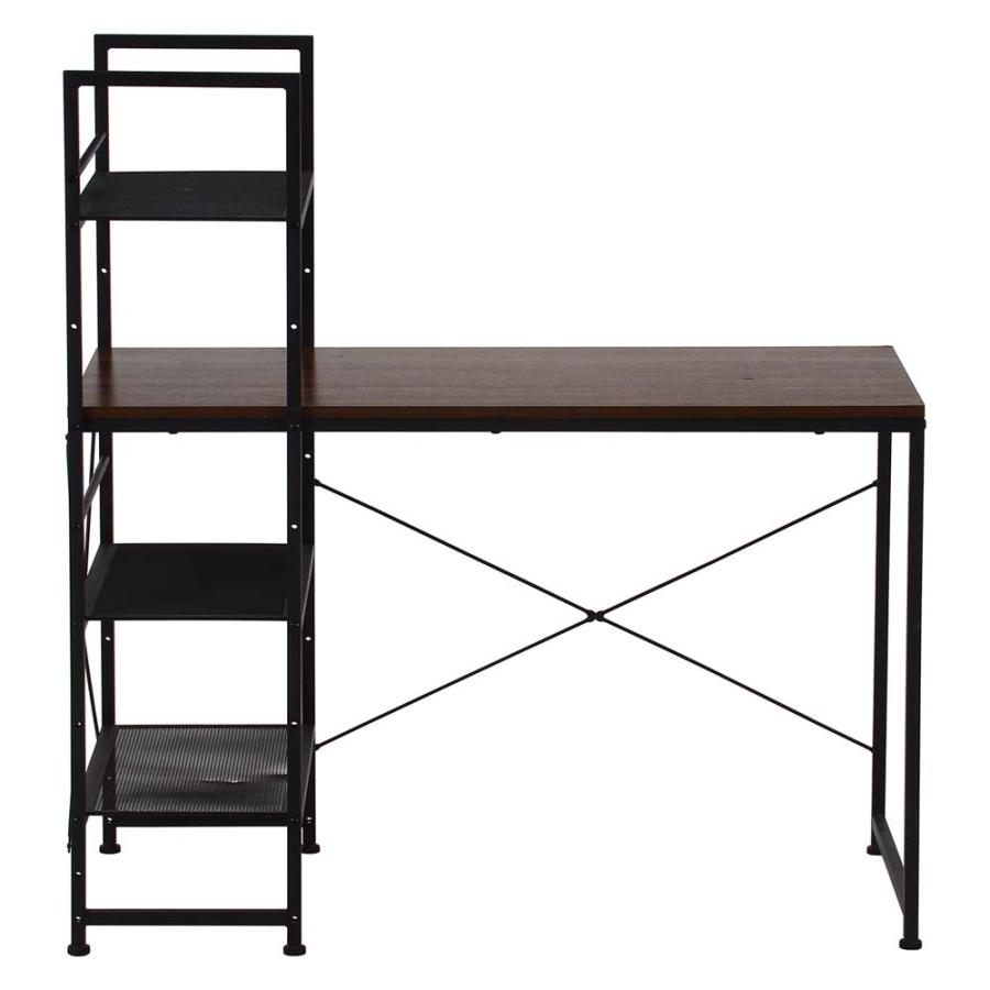 不二貿易 左右組み換えラック付きデスク ルカ ブラウン 73611 | 不二貿易 | 01