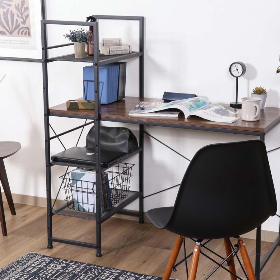 不二貿易 左右組み換えラック付きデスク ルカ ブラウン 73611 | 不二貿易 | 04