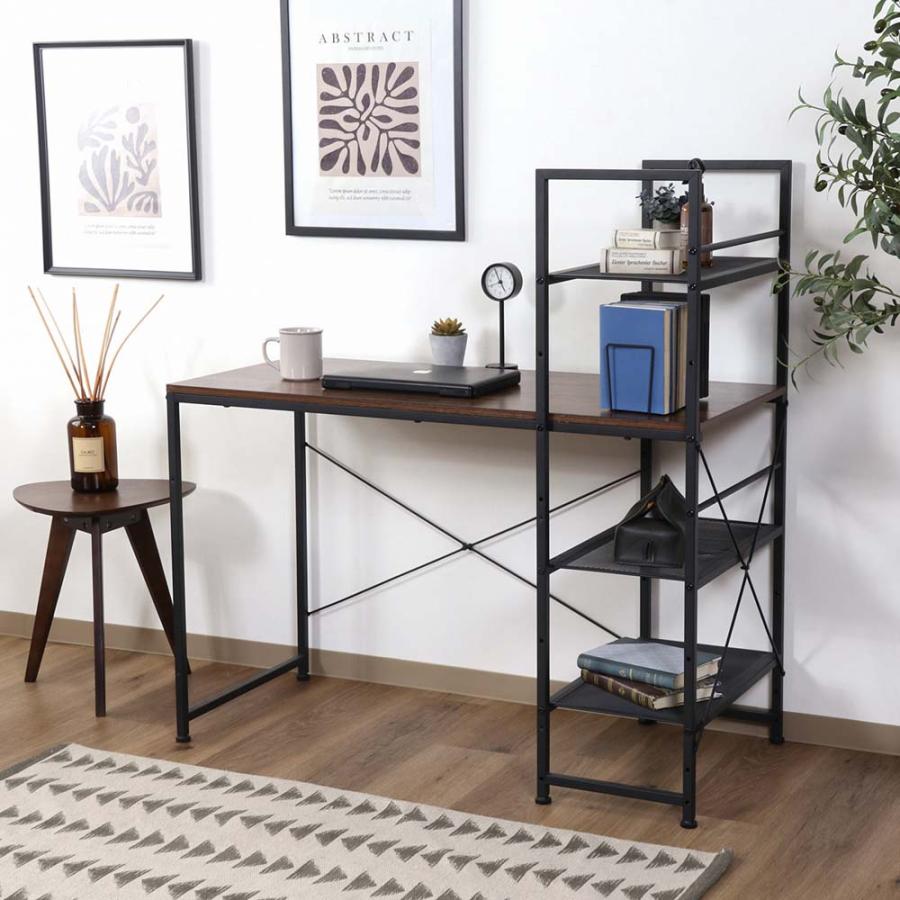 不二貿易 左右組み換えラック付きデスク ルカ ブラウン 73611 | 不二貿易 | 06