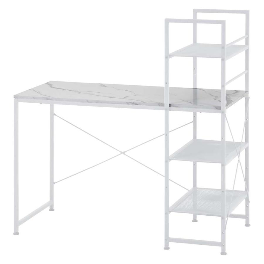 不二貿易 左右組み換えラック付きデスク ルカ ストーン 73613 | 不二貿易