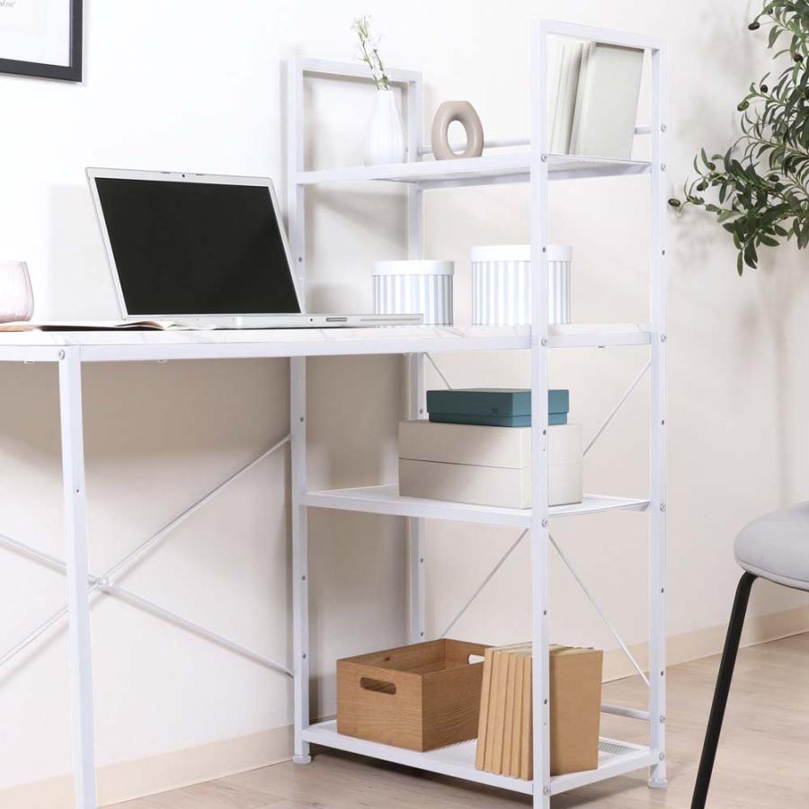 不二貿易 左右組み換えラック付きデスク ルカ ストーン 73613 | 不二貿易 | 02