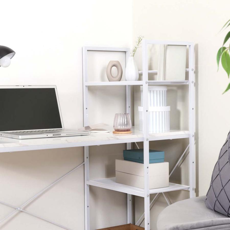 不二貿易 左右組み換えラック付きデスク ルカ ストーン 73613 | 不二貿易 | 03