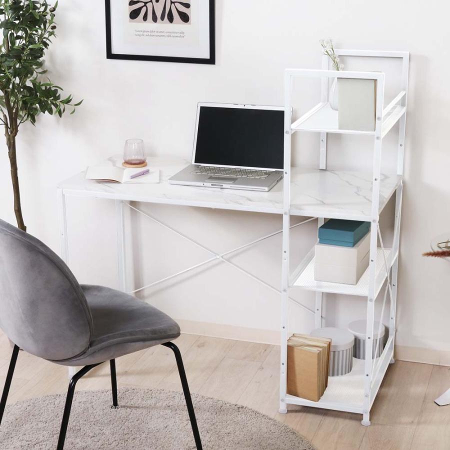 不二貿易 左右組み換えラック付きデスク ルカ ストーン 73613 | 不二貿易 | 05