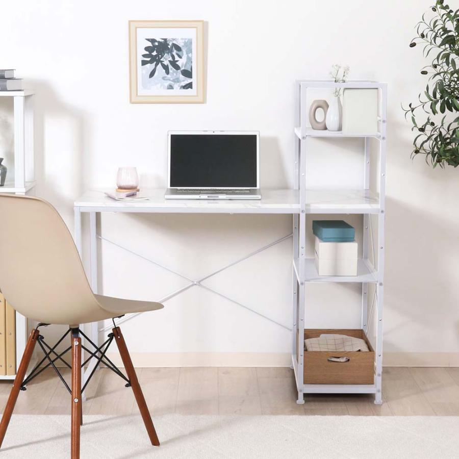 不二貿易 左右組み換えラック付きデスク ルカ ストーン 73613 | 不二貿易 | 06