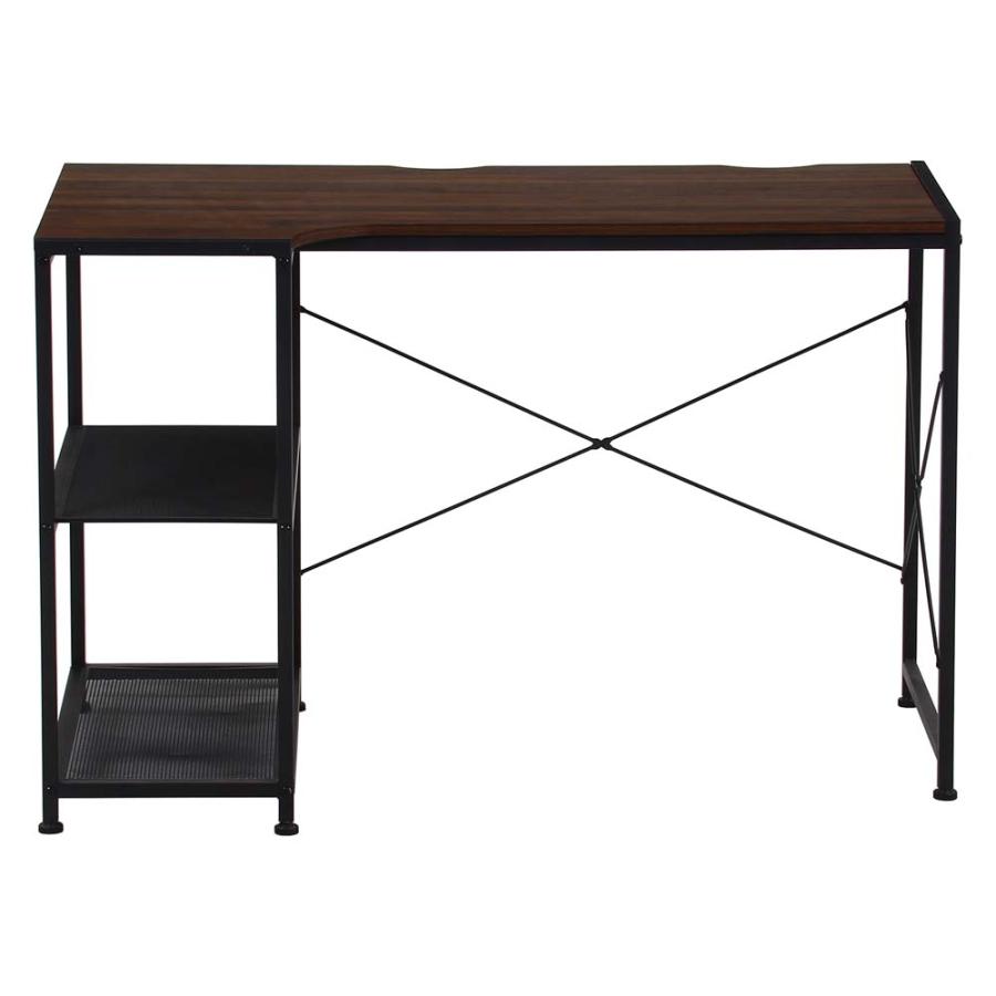 【欠品中:納期未定 入荷次第発送】不二貿易 左右組み換えコーナーデスク ルカ ブラウン 73614 | 不二貿易 | 01