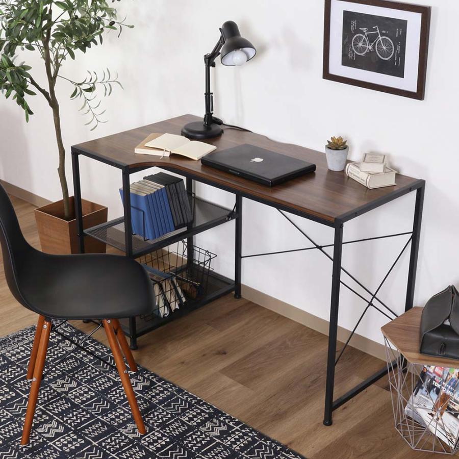 【欠品中:納期未定 入荷次第発送】不二貿易 左右組み換えコーナーデスク ルカ ブラウン 73614 | 不二貿易 | 06