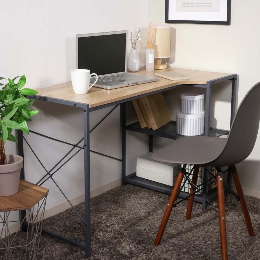 【欠品中:納期未定 入荷次第発送】不二貿易 左右組み換えコーナーデスク ルカ ナチュラル 73615 | 不二貿易 | 04