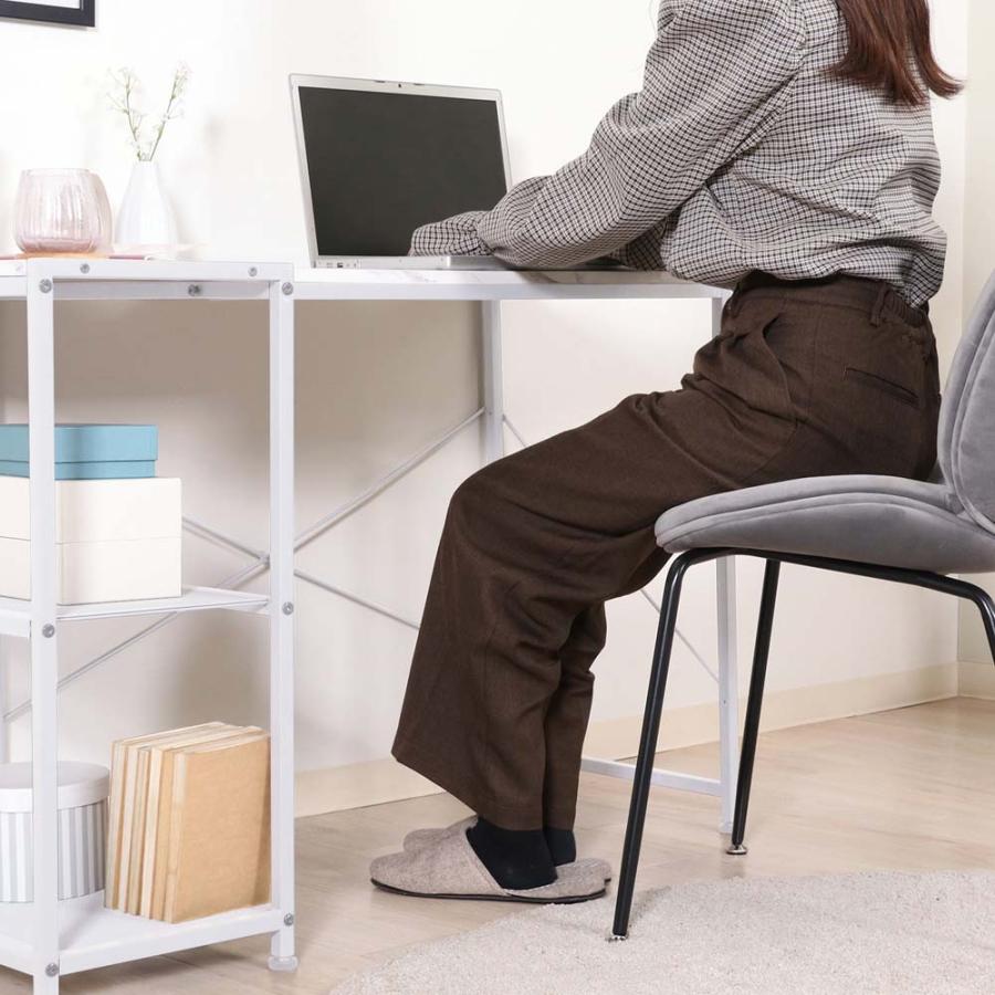 【欠品中:納期未定 入荷次第発送】不二貿易 左右組み換えコーナーデスク ルカ ストーン 73616 | 不二貿易 | 04