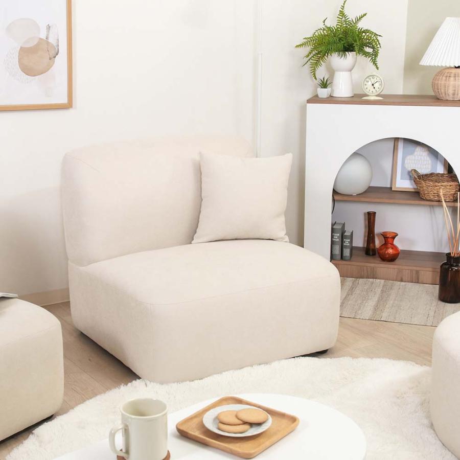 不二貿易 Chamill 1人掛けソファ アイボリー 41303 | 不二貿易 | 06