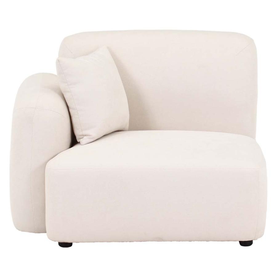 不二貿易 Chamill 1人掛けソファ(右肘) アイボリー 41304 | 不二貿易 | 01