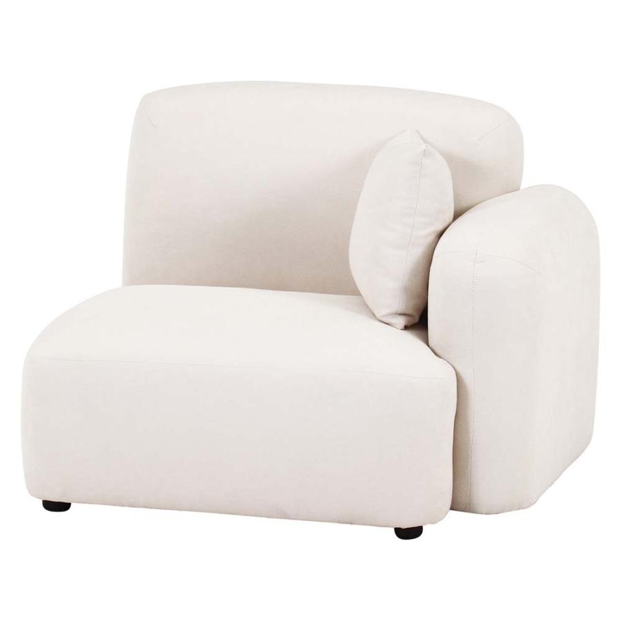 不二貿易 Chamill 1人掛けソファ(左肘) アイボリー 41305 | 不二貿易