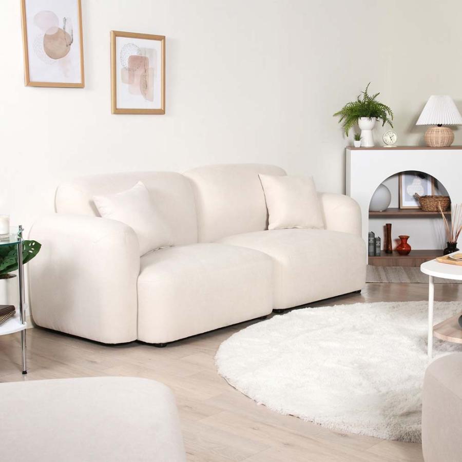 不二貿易 Chamill 1人掛けソファ(左肘) アイボリー 41305 | 不二貿易 | 05