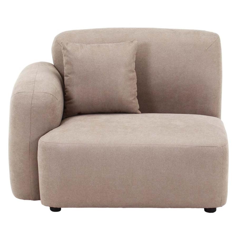 不二貿易 Chamill 1人掛けソファ(右肘) グレージュ 41308 | 不二貿易 | 01