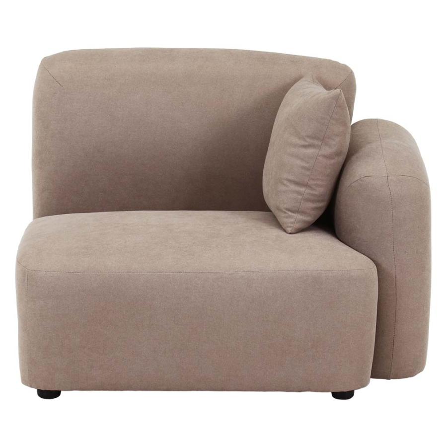 不二貿易 Chamill 1人掛けソファ(左肘) グレージュ 41309 | 不二貿易 | 01