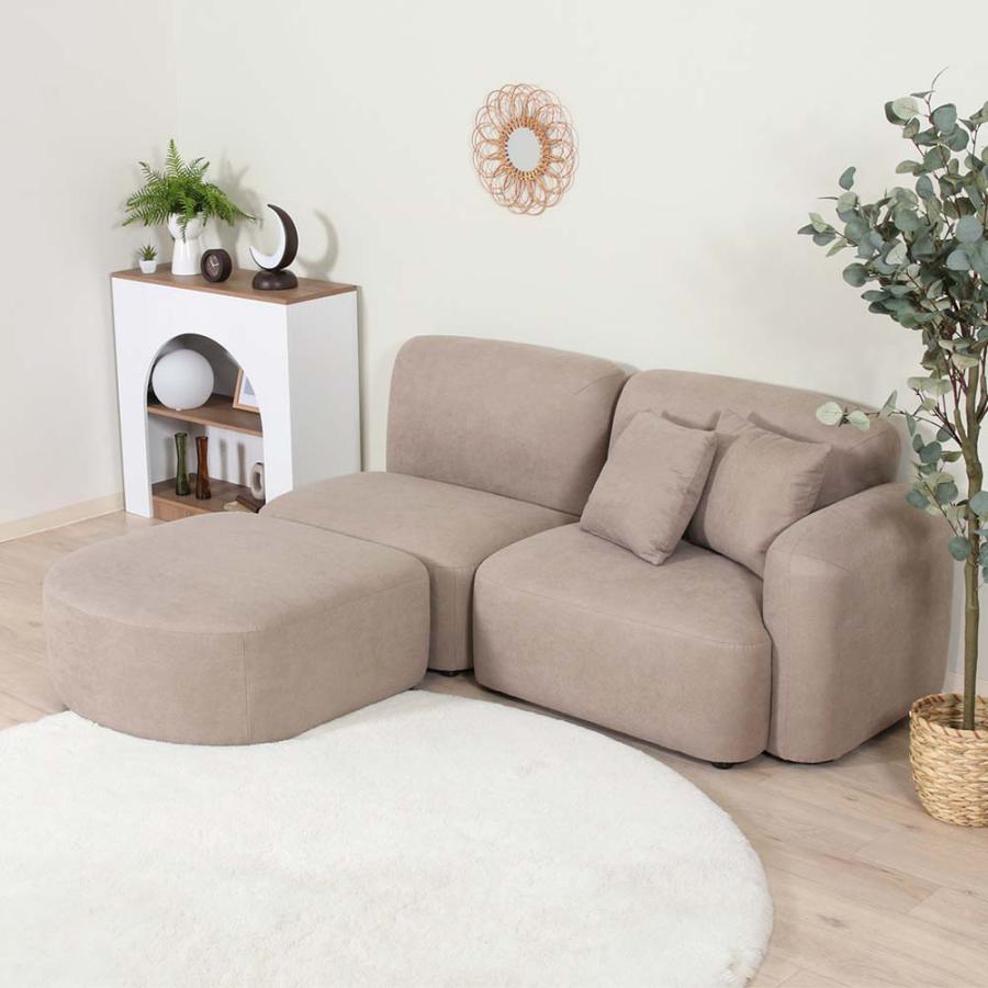 不二貿易 Chamill 1人掛けソファ(左肘) グレージュ 41309 | 不二貿易 | 05