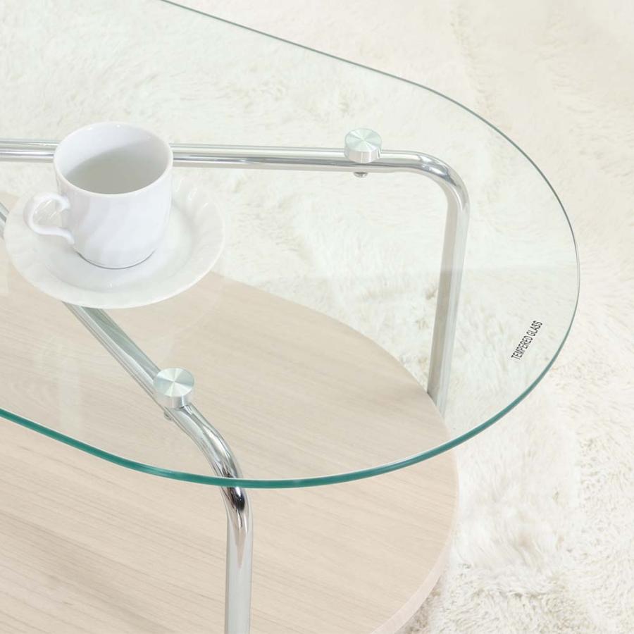 不二貿易 Chamill ガラスセンターテーブル 木目 41314 | 不二貿易 | 03