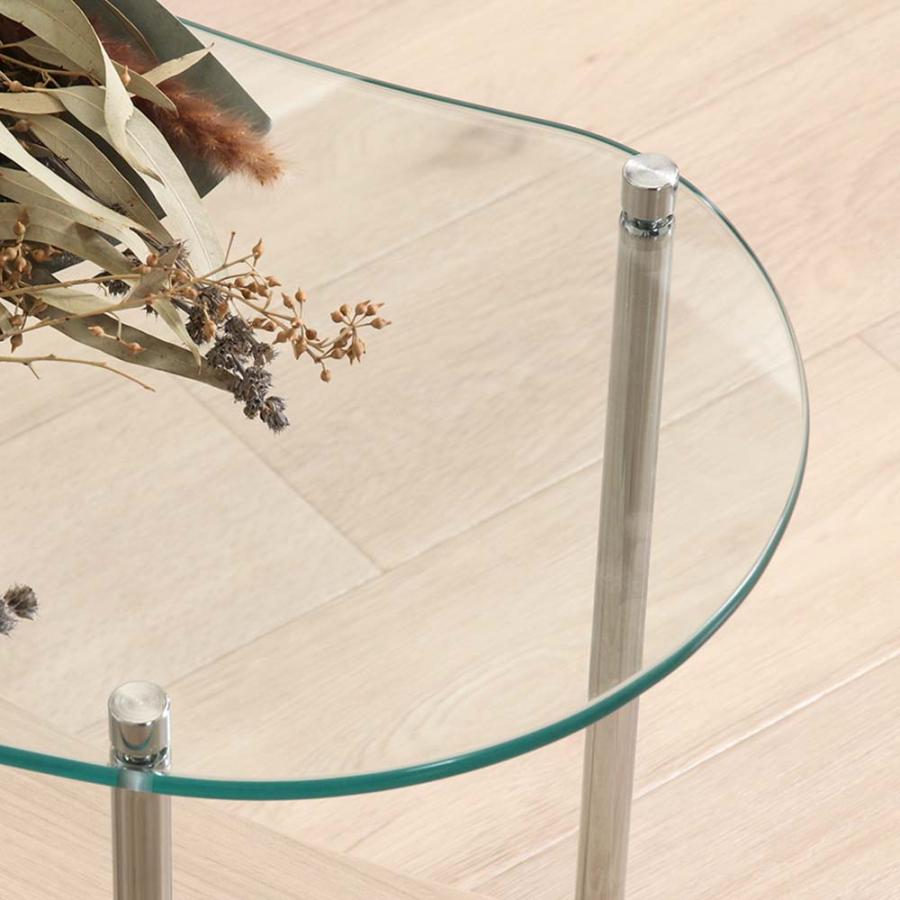 不二貿易 Chamill ガラスサイドテーブル 木目 41316 | 不二貿易 | 03