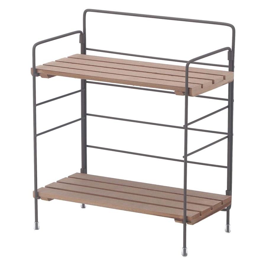 不二貿易 折りたたみラック リーブル ブラウン 38497 | 不二貿易