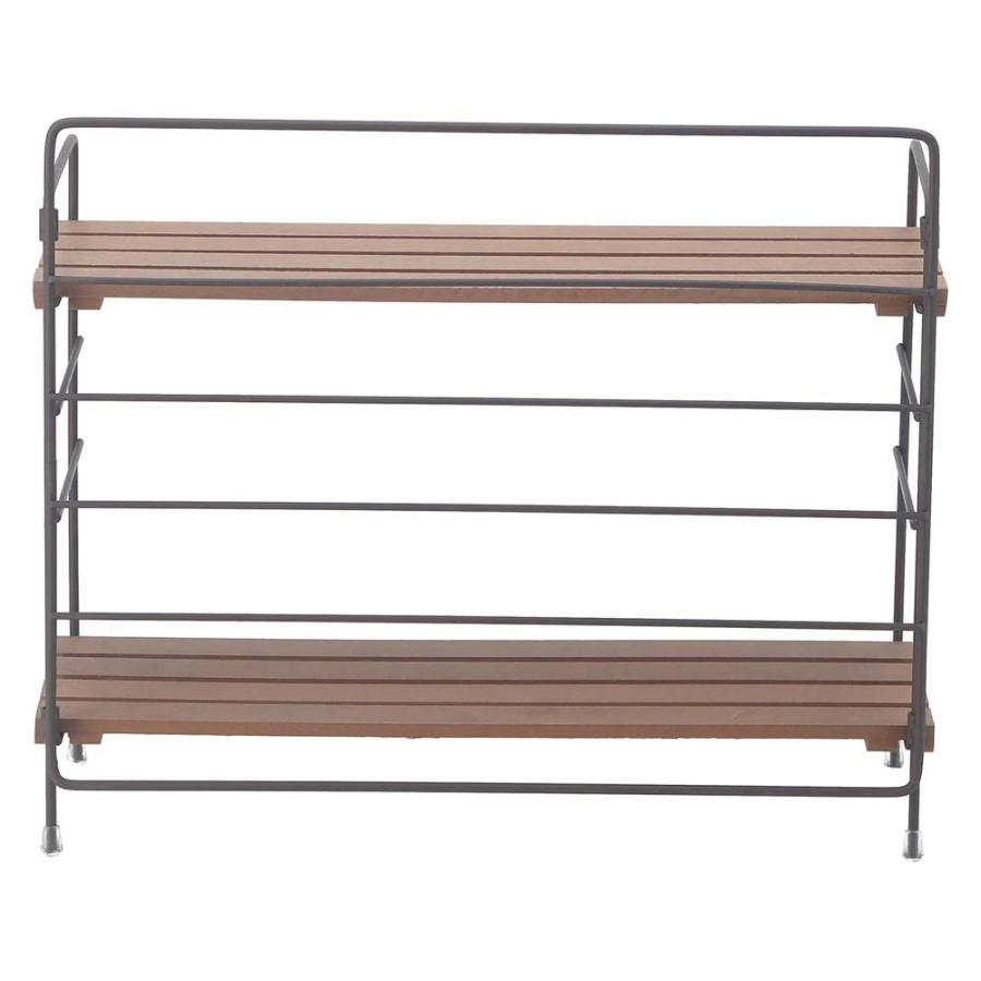 不二貿易 折りたたみラック リーブル ワイド ブラウン 38499 | 不二貿易 | 02