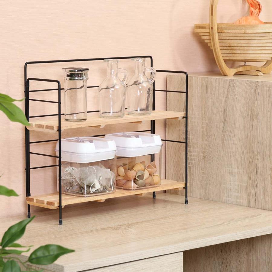 不二貿易 折りたたみラック リーブル ワイド ブラウン 38499 | 不二貿易 | 06