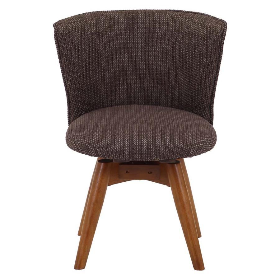 不二貿易 回転式 ダイニングチェア クラム ファブリック ブラウン 95463 | 不二貿易 | 01