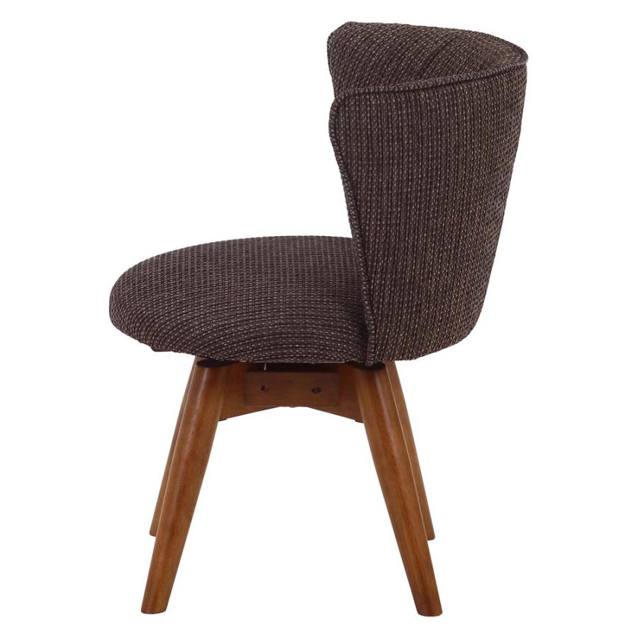 不二貿易 回転式 ダイニングチェア クラム ファブリック ブラウン 95463 | 不二貿易 | 02