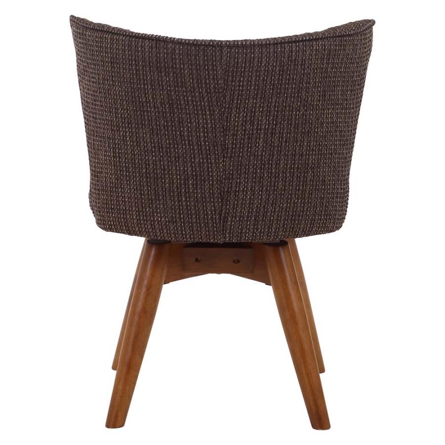 不二貿易 回転式 ダイニングチェア クラム ファブリック ブラウン 95463 | 不二貿易 | 03