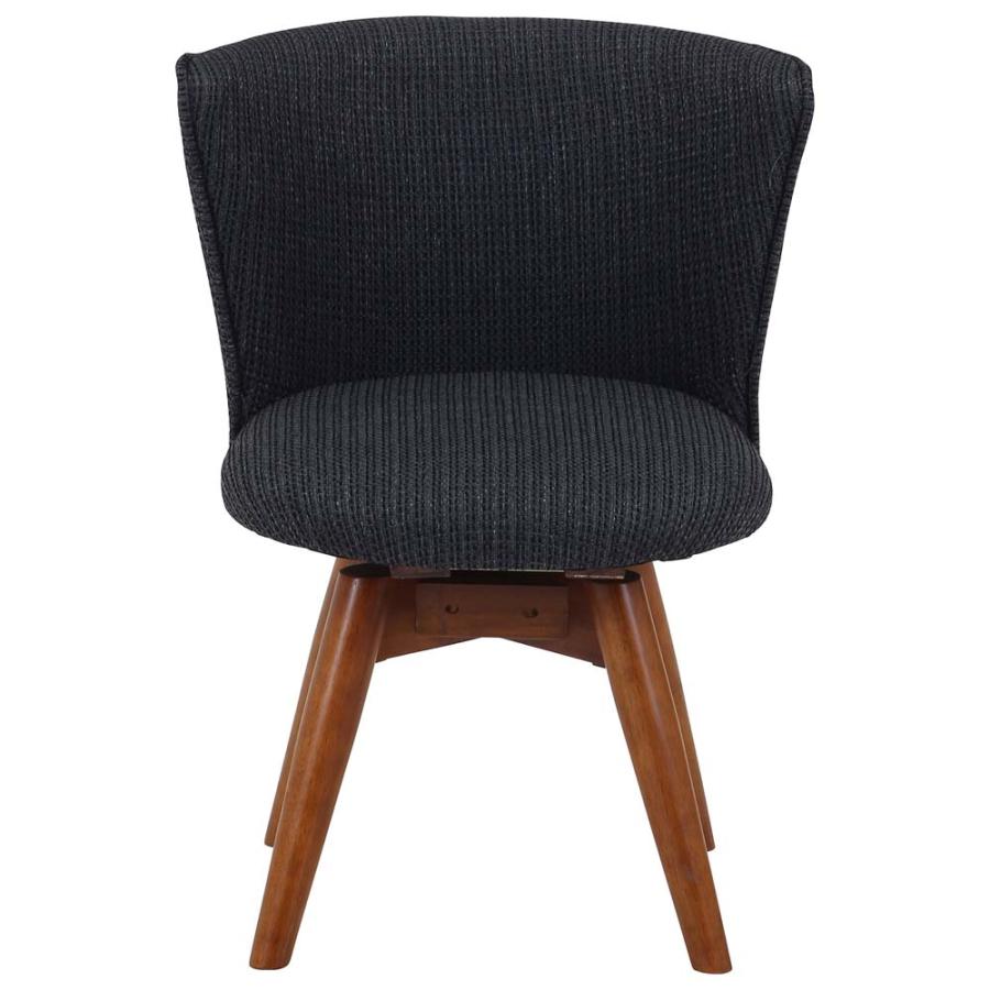 【美品】不二貿易 ダイニングチェア クラム　ファブリック 回転式　2脚セット 不二貿易 回転式 ダイニングチェア クラム ファブリック グレー 95465