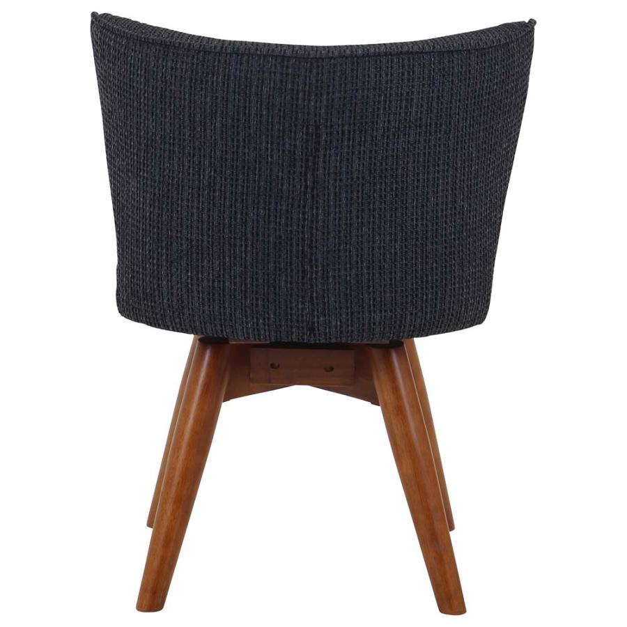 不二貿易 回転式 ダイニングチェア クラム ファブリック グレー 95465