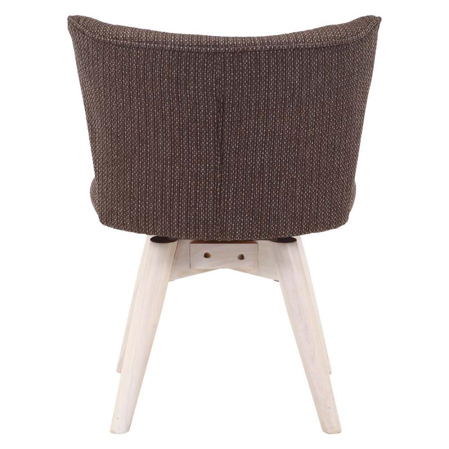 不二貿易 回転式 ダイニングチェア クラム ファブリック ブラウン 70565 | 不二貿易 | 03