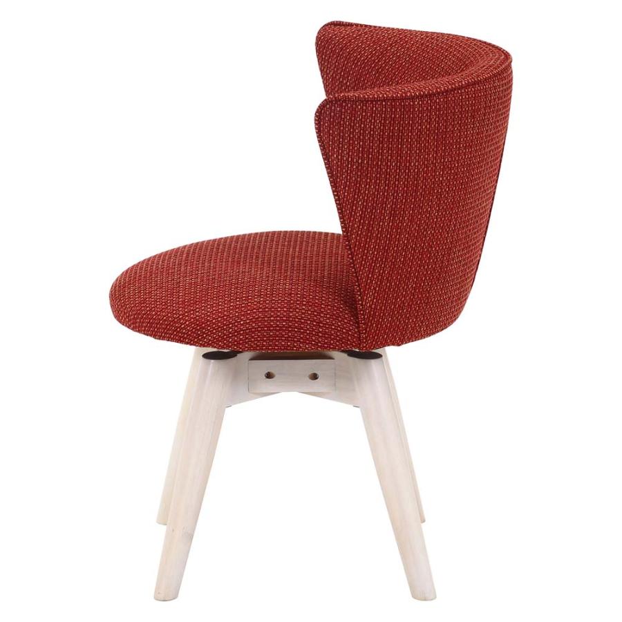 不二貿易 回転式 ダイニングチェア クラム ファブリック オレンジ 70566 | 不二貿易 | 02