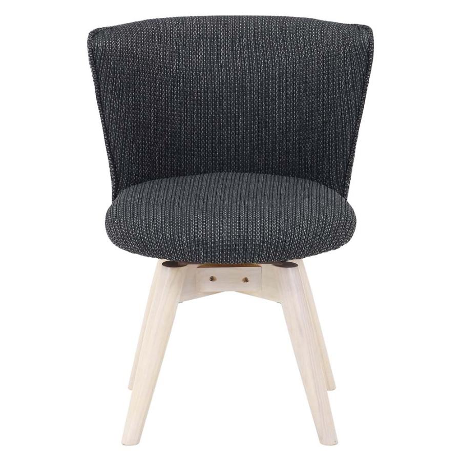 不二貿易 回転式 ダイニングチェア クラム ファブリック グレー 70567 | 不二貿易 | 01