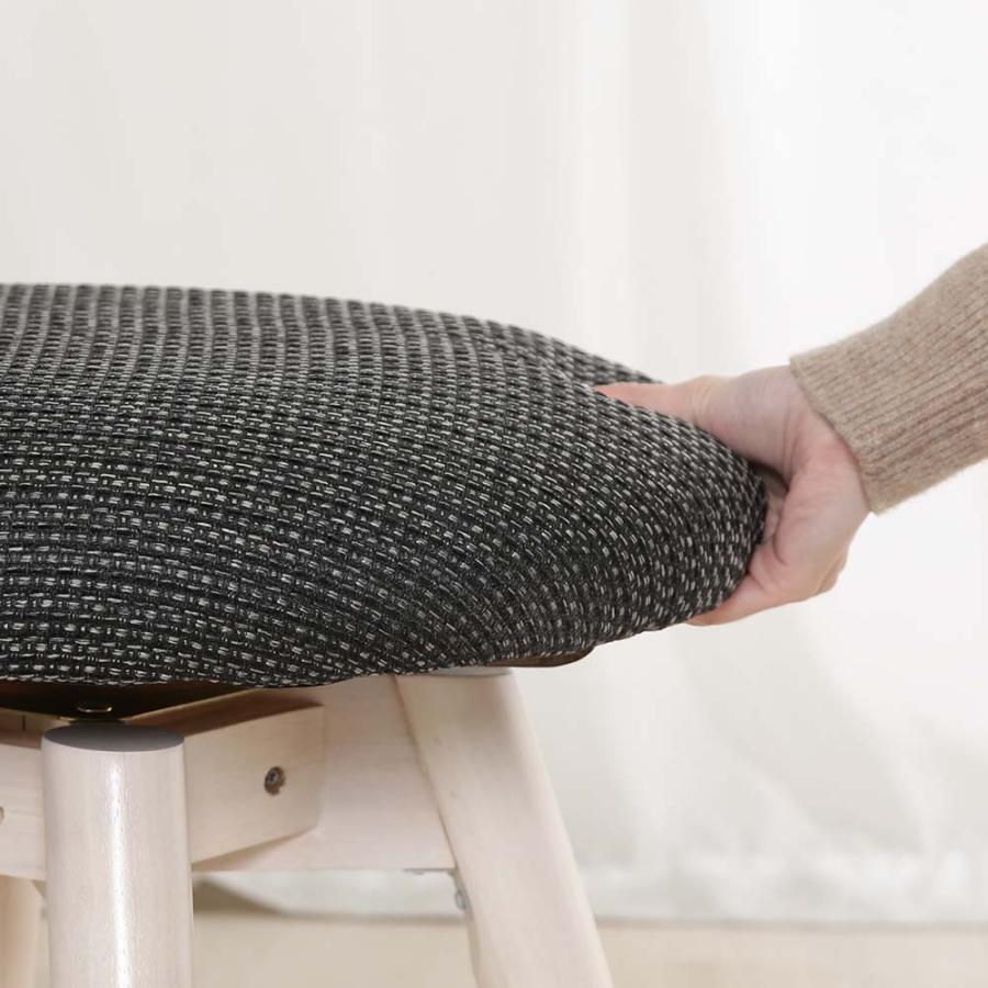 不二貿易 回転式 ダイニングチェア クラム ファブリック グレー 70567 | 不二貿易 | 04